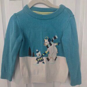 Gymboree 2t Polar Bear Skating Sweater